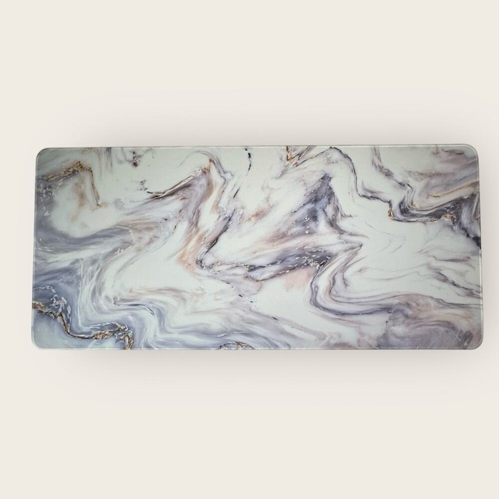 Large Marble Desk Mat/Mouse Pad – Non-Slip Surface, 35.4” x 15.7”